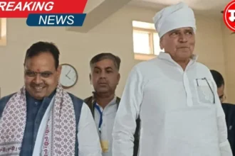 मुख्यमंत्री भजनलाल शर्मा ने भादरूणा पहुंचकर सांचौर विधायक जीवाराम चौधरी की माता को दी श्रद्धांजलि