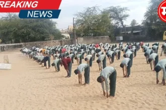 सूर्य सप्तमी पर शताब्दी चिल्ड्रन स्कूल में सूर्य नमस्कार कार्यक्रम आयोजित